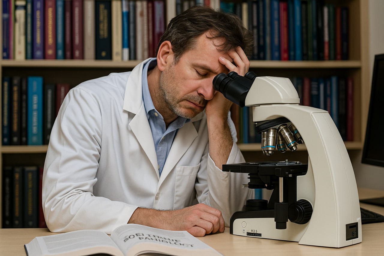 Overworked pathologist